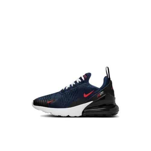 Nike Air Max 270 Cushioning Wear Resistant Low Top Kids' Running Shoes Blue Kids