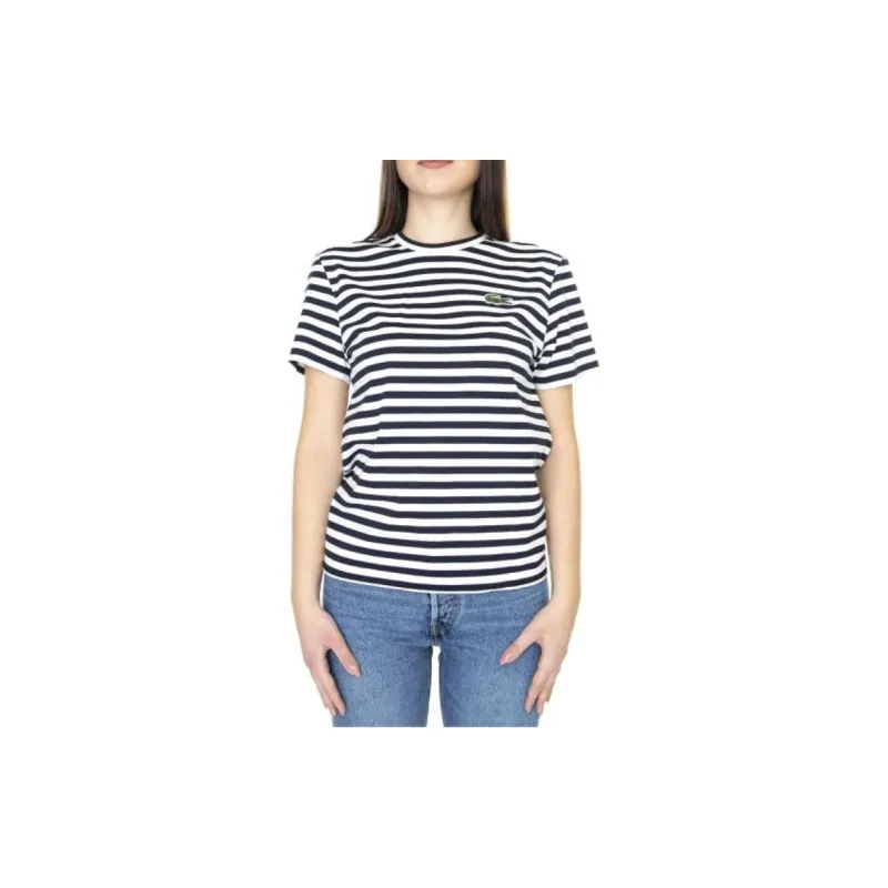 LACOSTE T Shirts Women's Black/White-1