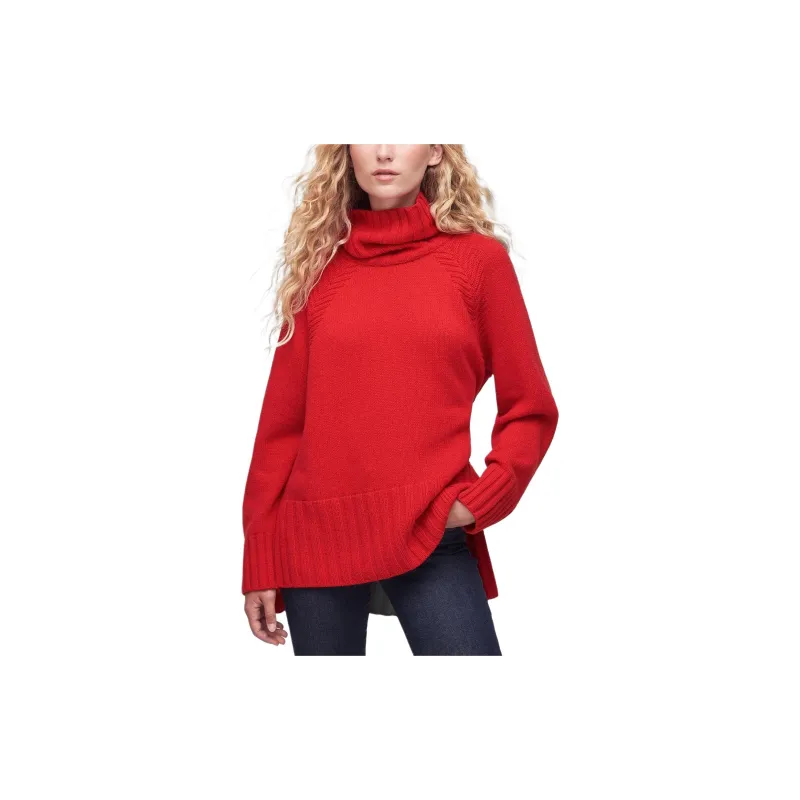 BARBOUR Norma Knitted Jumper Sweater Women's Red-2