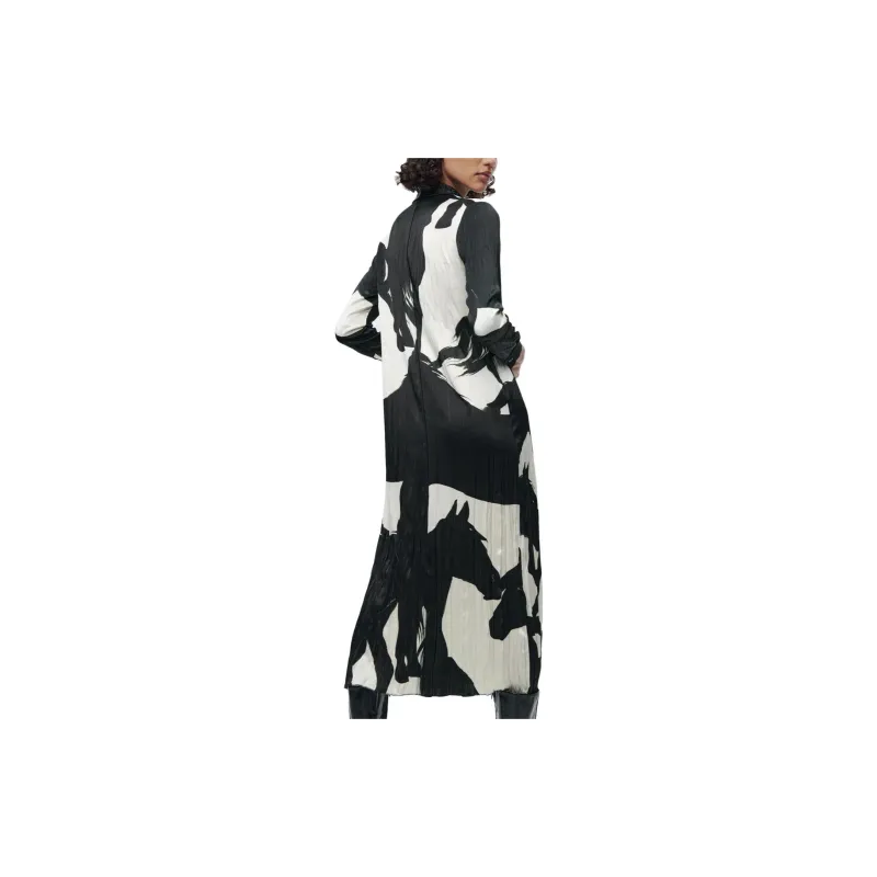 ZARA Long-Sleeved Dresses Women's Black/Nude-2