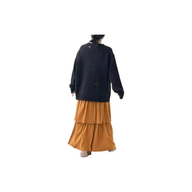 FREAK'S STORE Casual Long Skirt Women's Camel-3