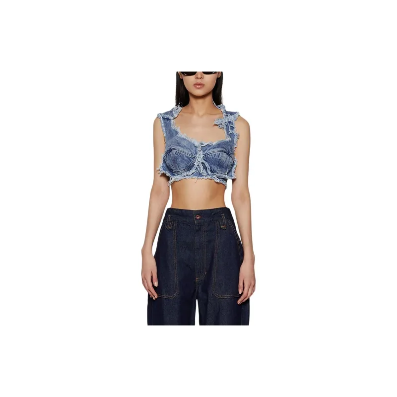 NATASHA ZINKO Layered Denim Corset-2