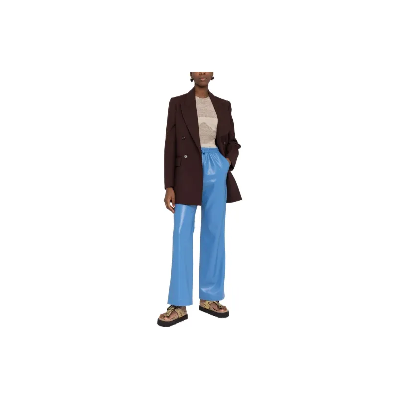 NANUSHKA Faux-leather Drawstring-waist Trousers-1