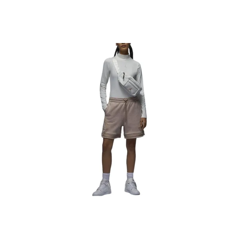 Jordan Flight Fleece Sports Shorts Women's Wheat-1
