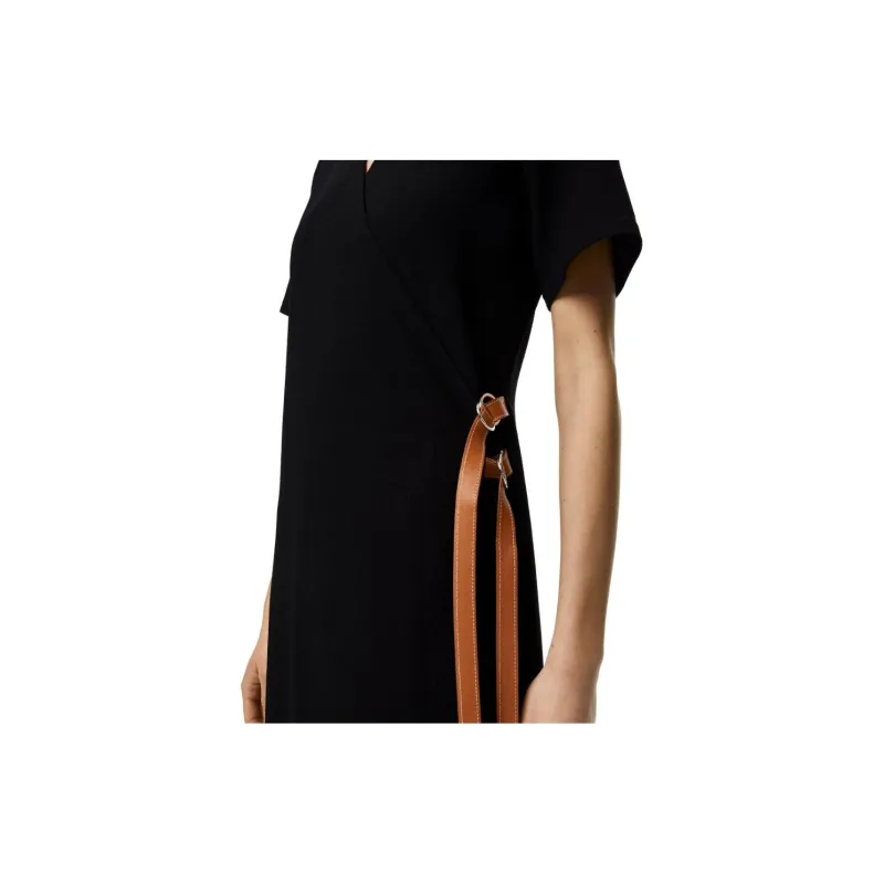 LOEWE Short Sleeved Dresses Women's Black-3