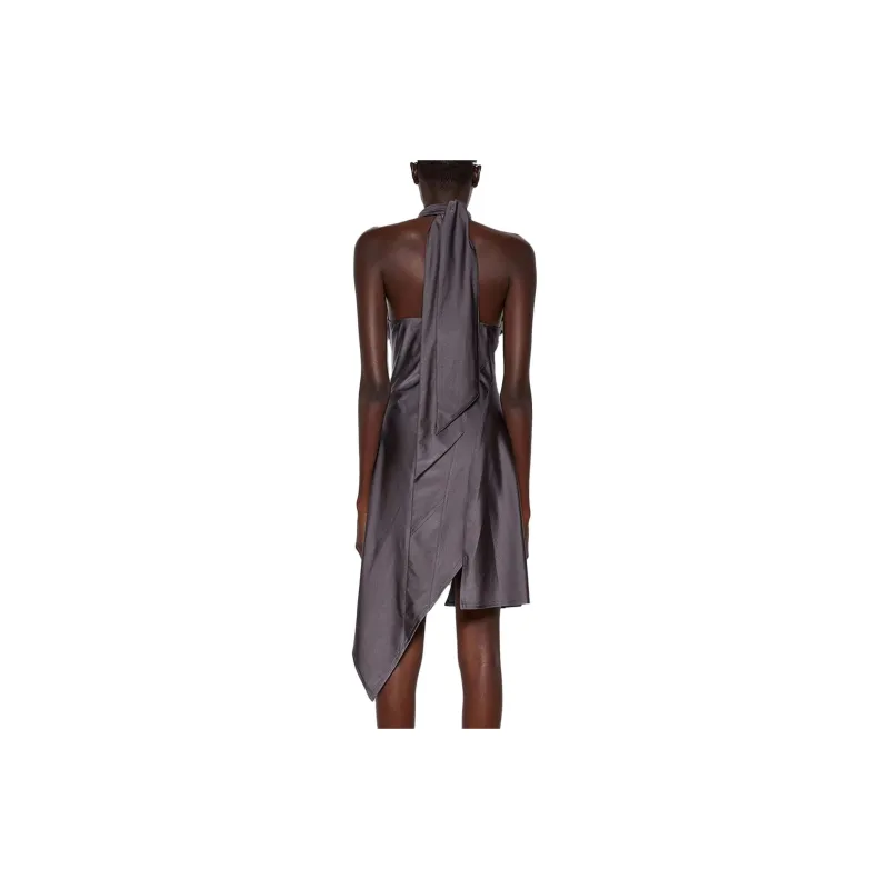 COPERNI Racing Halterneck Mini Dress 'Taupe Grey'-2