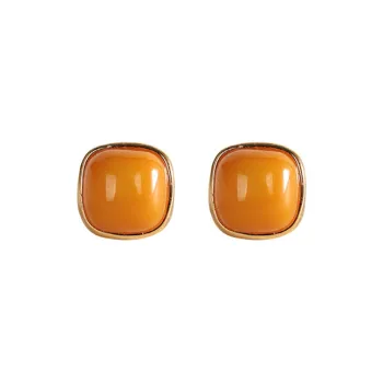 Xiaoyinjiang Beeswax 925 Sterling Silver Jade Ear Ornament Ear Ornament Women's