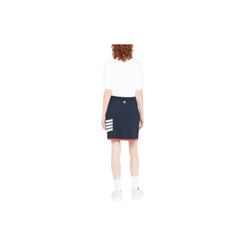 THOM BROWNE 4 Bar Box Drawstring Mini Skirt-2