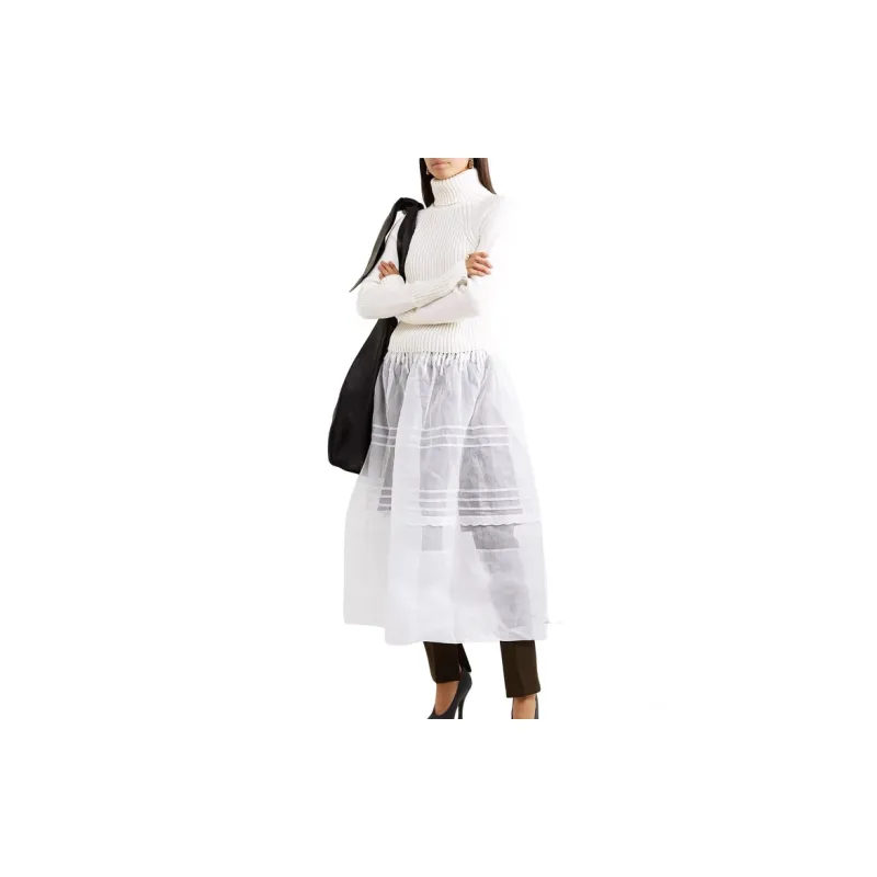 LOEWE Long Sleeved Dresses Women's White-3