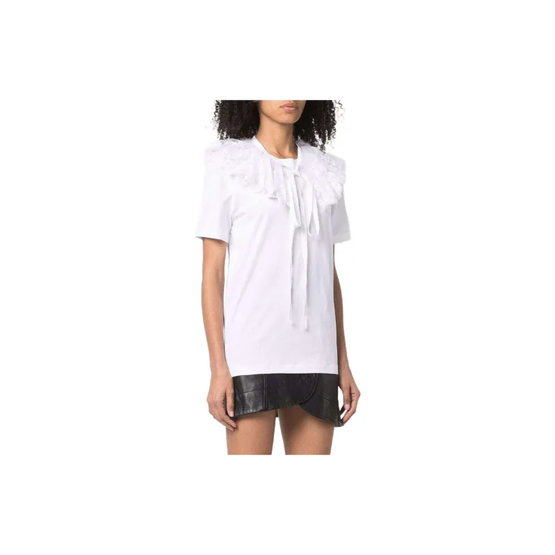 Patou Laced Detail Tie Neck Top-4