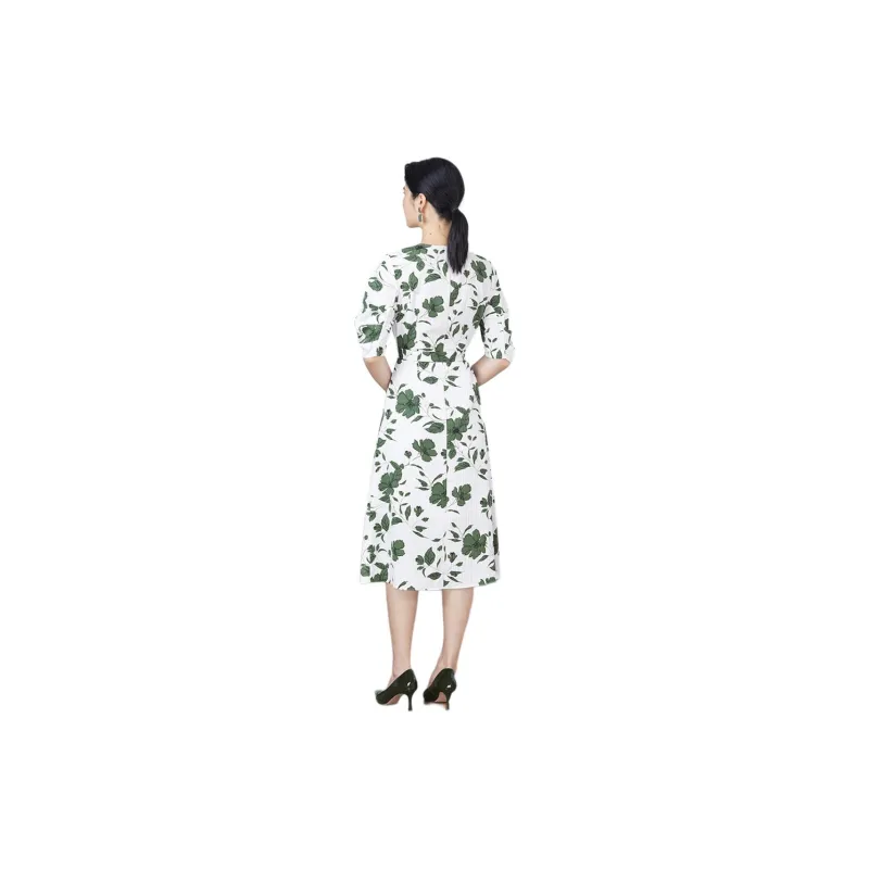 BBLLUUEE Short Sleeved Dress Women's Tea Green-3