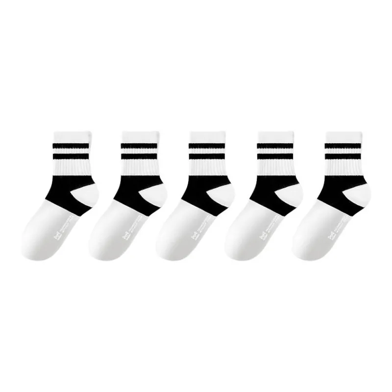 MIIOW Mid Calf Socks Unisex 5 Pack-1