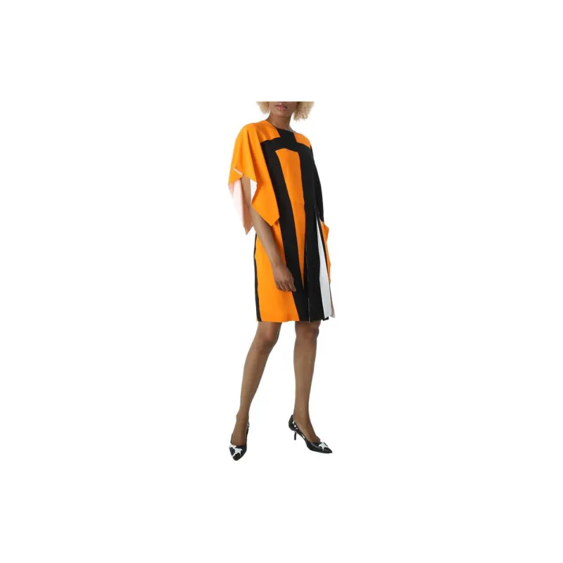 Burberry Short-Sleeved Dresses Women's Bright Orange-4