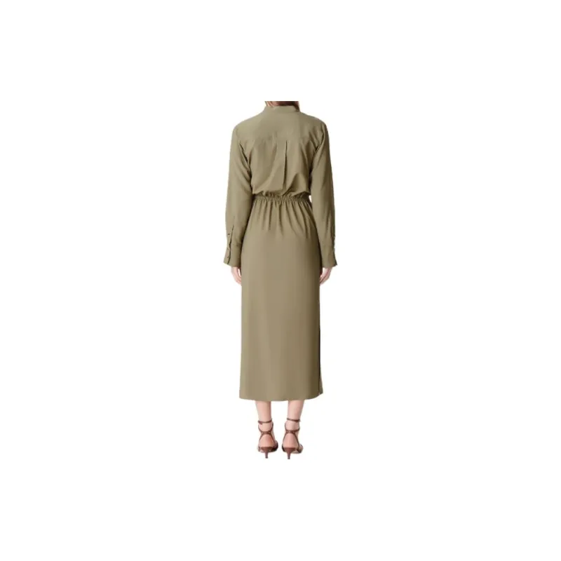 Vanessa Bruno Long Sleeved Dresses Women's Khaki-2
