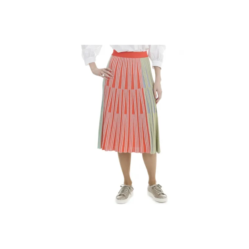 KENZO Knit Long Skirt Women's Orange-3