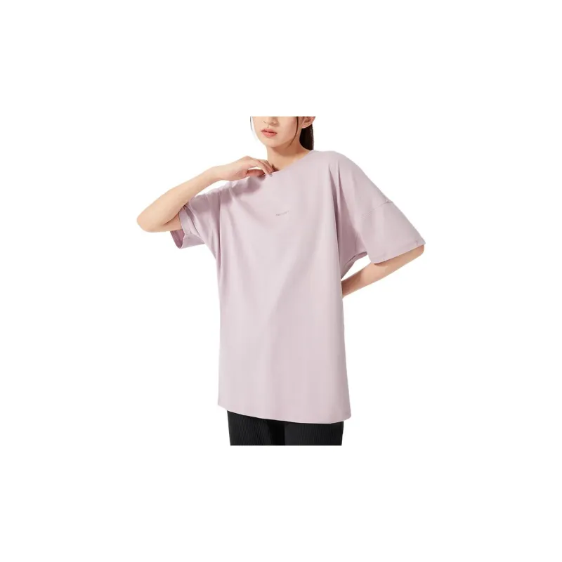 New Balance Drop Shoulder Sleeve T Shirt Women's Pink-3