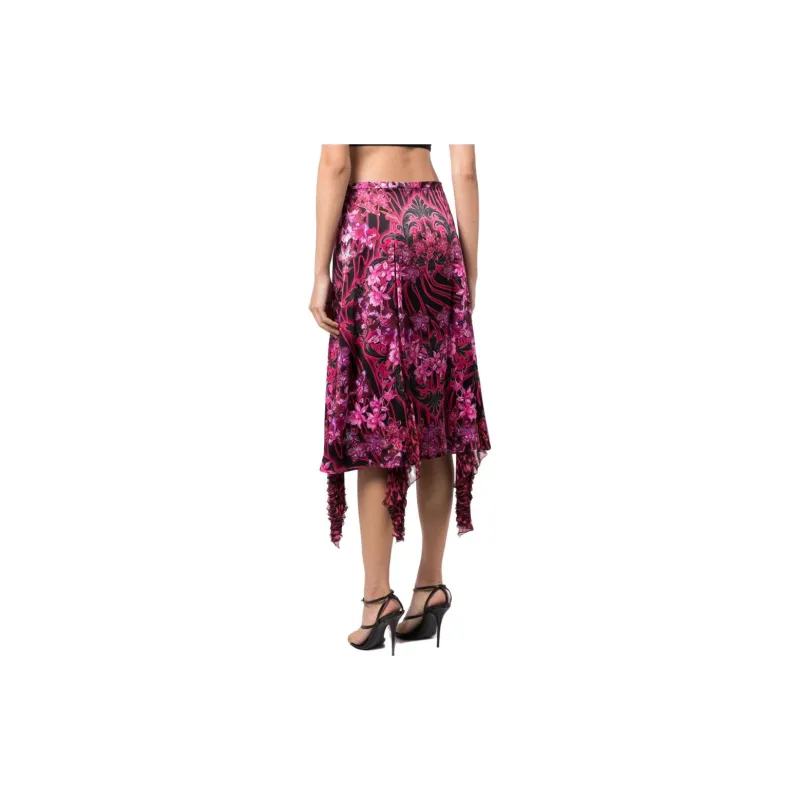 VERSACE FW23 Casual Long Skirts Women's Red-3