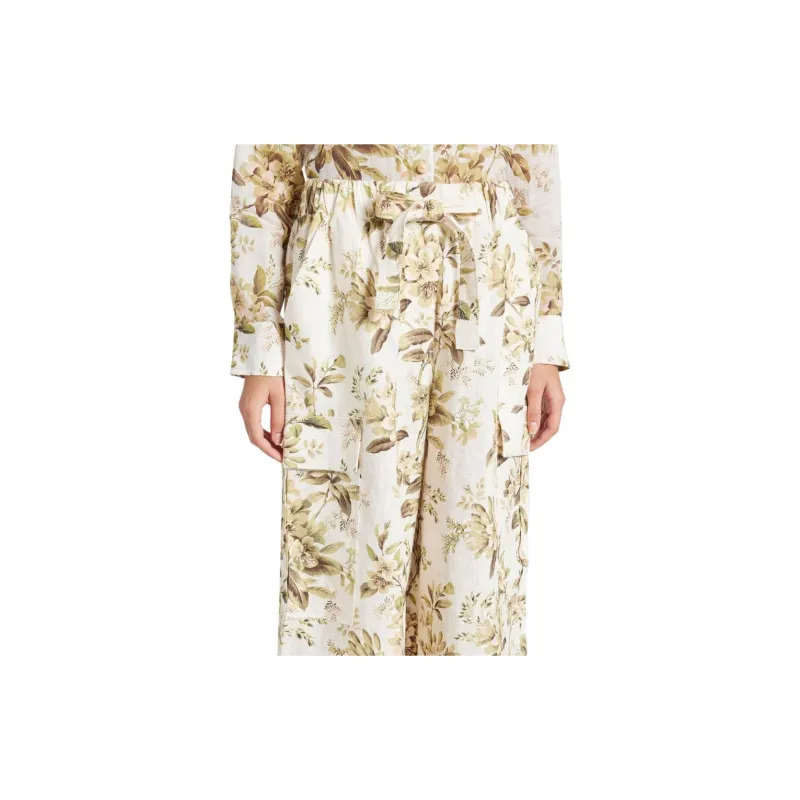 Zimmermann Golden Relaxed Floral Printed Pants-4