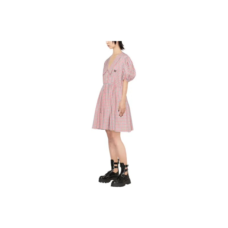 MIU MIU Short-Sleeved Dresses Women's Pink-3