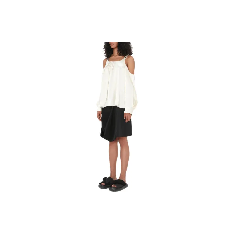 JW Anderson Twisted Cold Shoulder Pleated Blouse-3