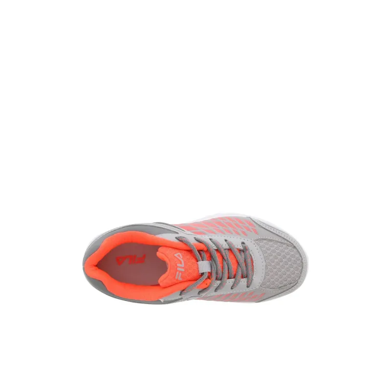 FILA KIDS Lightning Strike Durable Breathable Low Top Running Shoes Gray Red Kids'-3