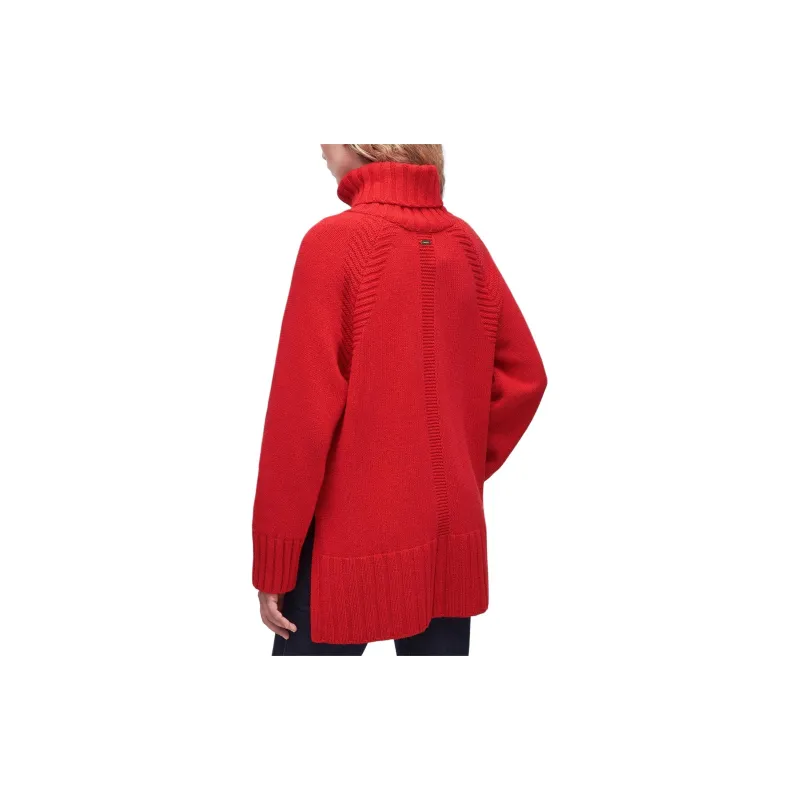 BARBOUR Norma Knitted Jumper Sweater Women's Red-3