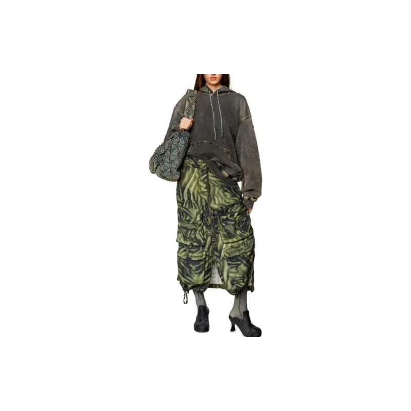 DIESEL O-Mirtow Zebra-print Midi Skirt-1