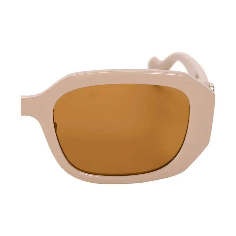 GUCCI Acetate Irregular Shape Sunglasses Women's Brown-2