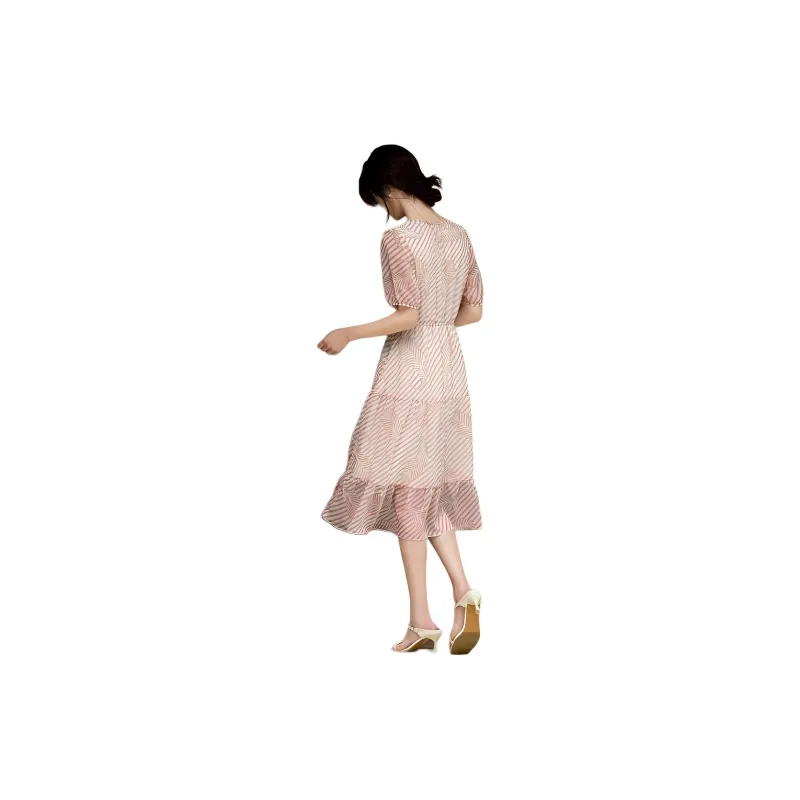 XWI Short Sleeved Dresses Women's Light Pink-0
