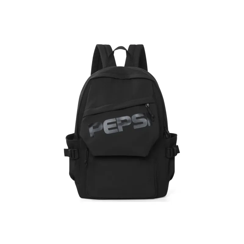 Pepsi Fabric Backpack Laptop Bag Regular Unisex Black/Gray Green-0