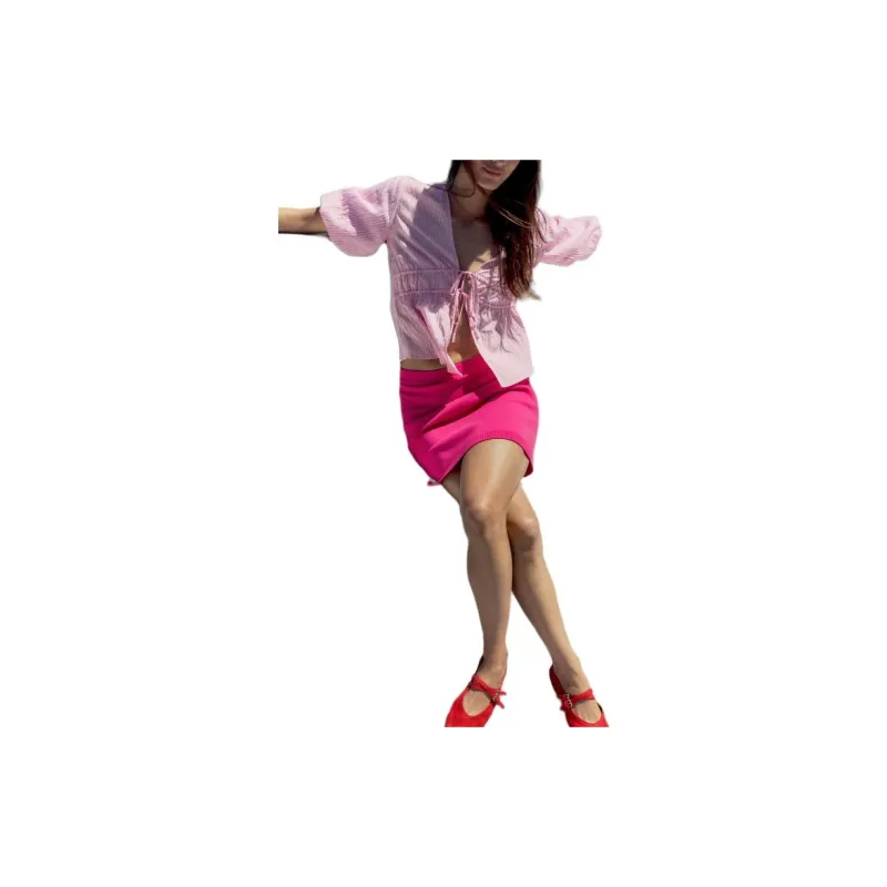 ZARA Casual Short Skirts Women's Pink-3