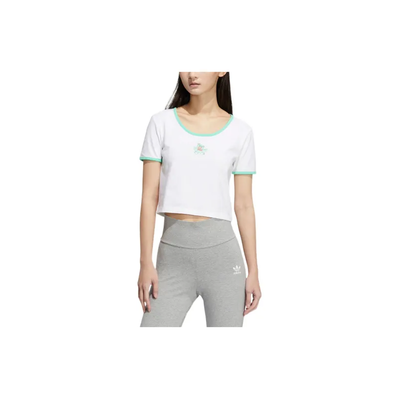 Adidas Originals BEAR CROP Crop Tops Women's White-2