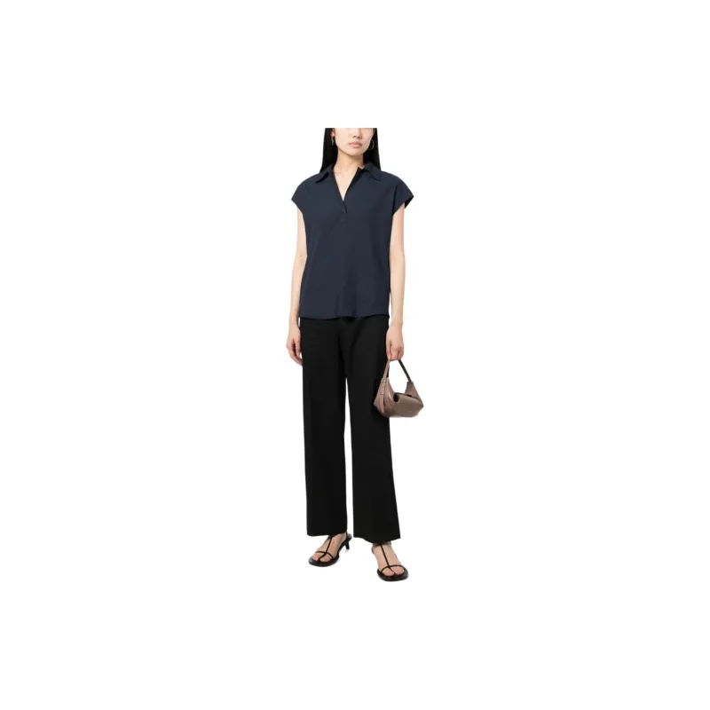 VINCE Cap sleeve Polo Shirt-2