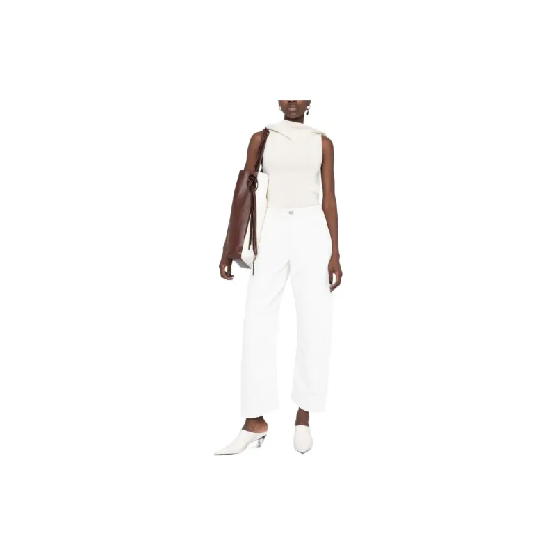JIL SANDER s High Waisted Straight Leg Jeans-1