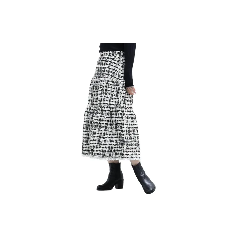 Beams Casual Long Skirt Women's Black-8