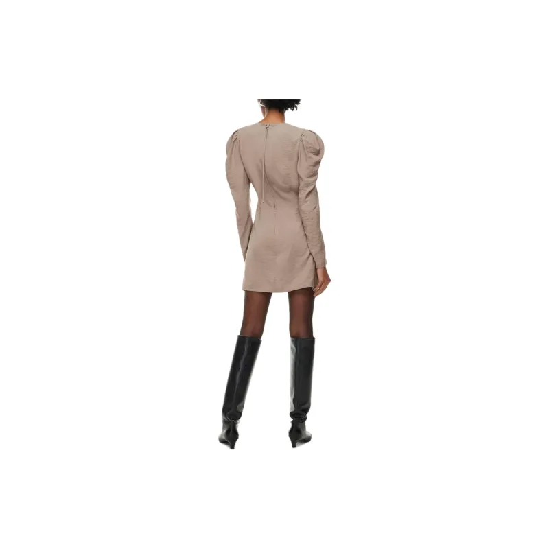 ARITZIA Wilfred Freda Dress Long-Sleeved Dresses Women's Nomad Taupe/Nomad Gray Umber-3