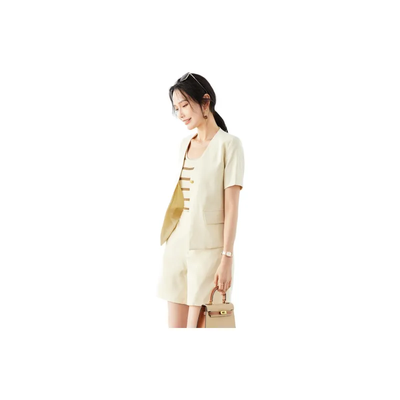TERRE BLEUE Casual Suit Women's Cheese White-6