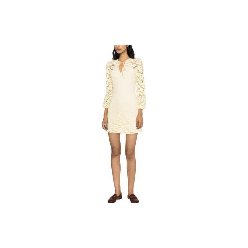 Maje Long-Sleeved Dresses Women's Light Yellow-2