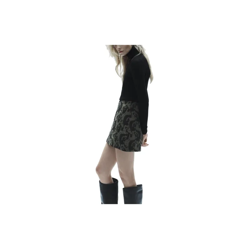 ZARA Casual Short Skirts Women's Green-3