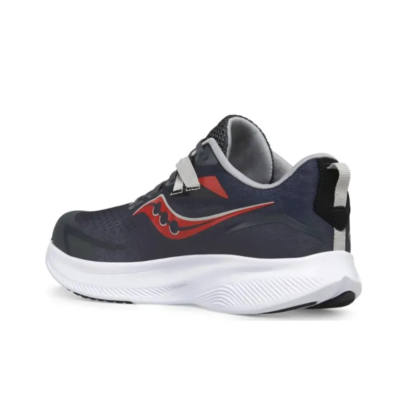 saucony Ride 15 Big Kid 'Grey Red'-2