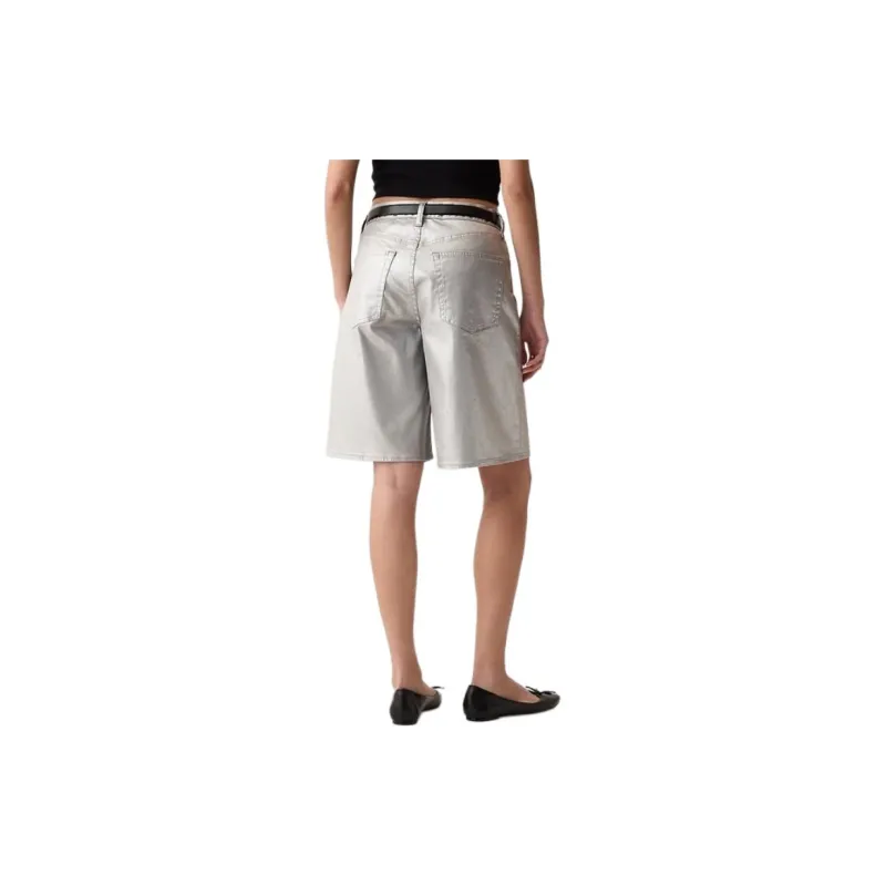 GAP Denim Shorts Women's Silver-3