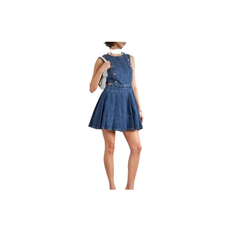 Self portrait Cut out Denim Minidress-2
