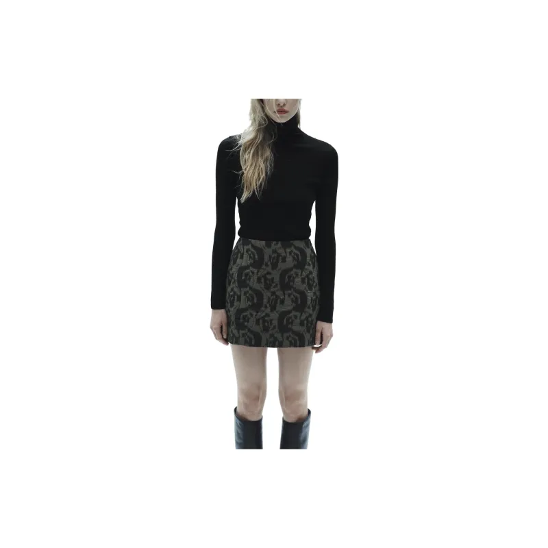 ZARA Casual Short Skirts Women's Green-1