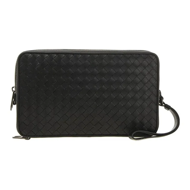 Bottega Veneta Cow Leather Wallets Clutches Men's Black-2