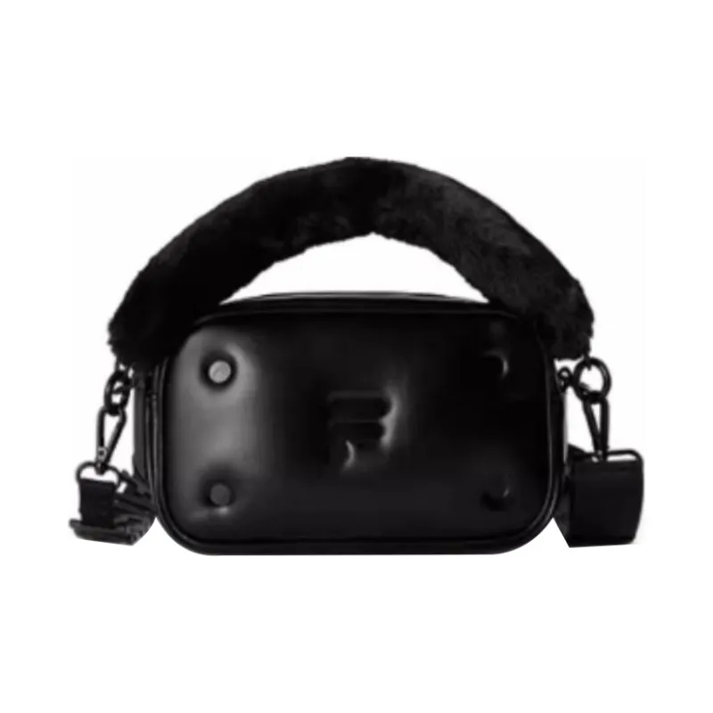 FILA FUSION PU Shoulder Bag Crossbody Bag Handbag Extra Small Unisex Pitch Black-3