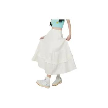Kazakhstan Casual Long Skirts Women's White