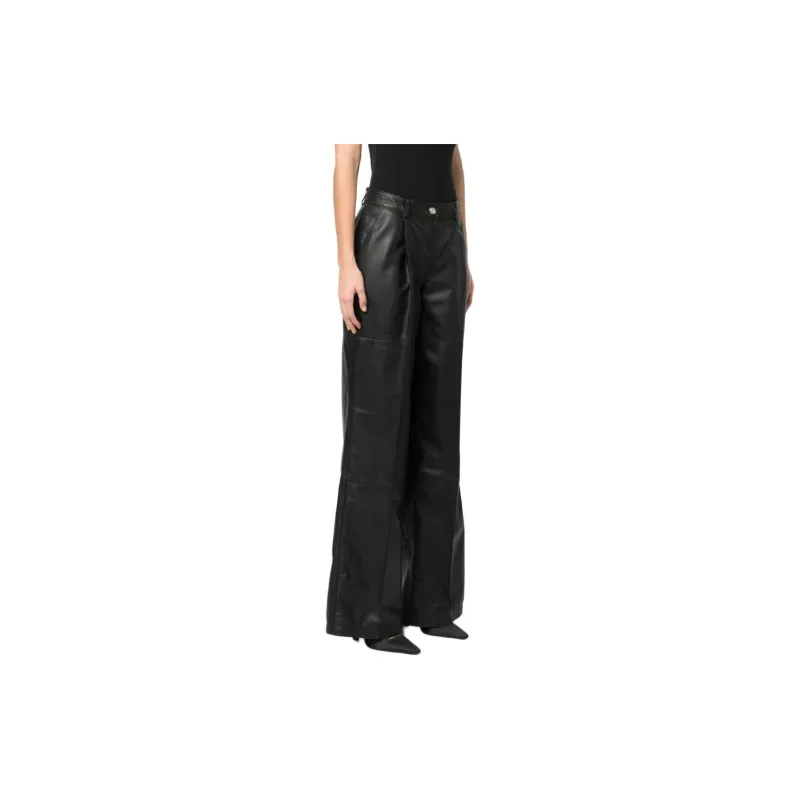 Manokhi High-waisted Leather Pants-3