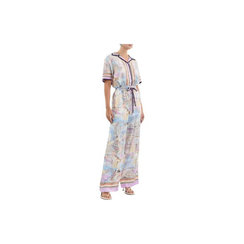 REBECCA VALLANCE Parfait Graphic-print Silk Trousers-2