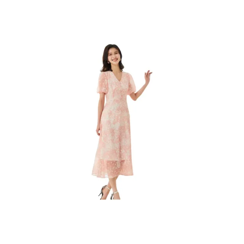 VILAN Short Sleeved Dresses Women's Coral Rose-1