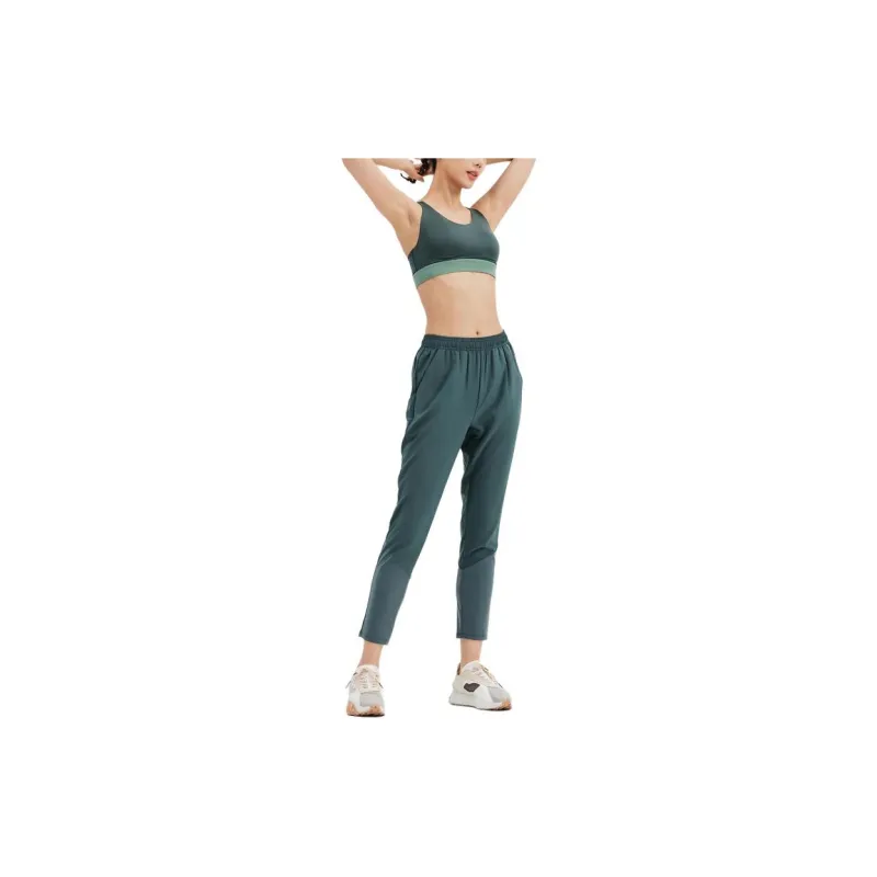 DECATHLON DOMYOS Athletic Trousers Women's Dark Gray Green-4